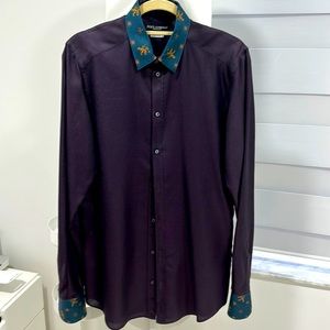 Dolce Gabbana shirt like new with lions details at cuff and neck size 40